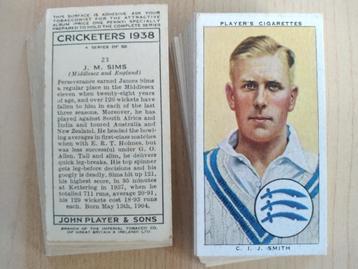 Cricketers 1938 complete set 50 vintage cigarette cards 1938 beschikbaar voor biedingen