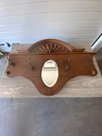 Kledingrek met spiegel - Hout Brocante stijl, Ophalen, Minder dan 50 cm, Gebruikt, Minder dan 100 cm