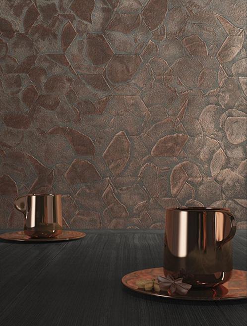 Luxe behang Zambaiti Parati Italian Wall Couture Fuksas, Huis en Inrichting, Stoffering | Behang, Bruin, minder dan 10 m², Ophalen of Verzenden
