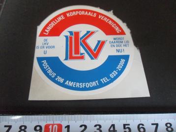 sticker Leger Amersfoort Landelijke Korporaals Vereniging *  beschikbaar voor biedingen