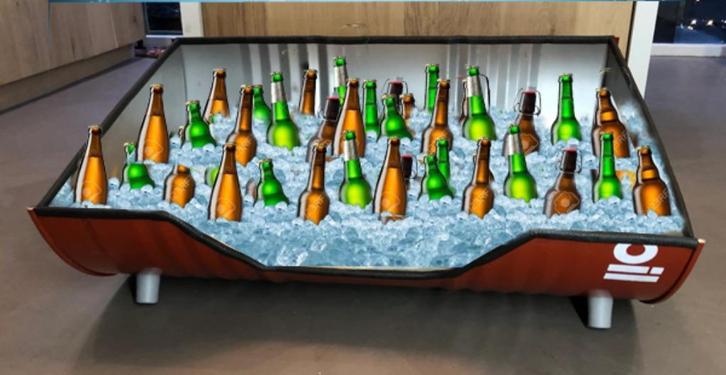 TE KOOP: 2x Olievat IJsbucket Kattenmand, Hobby en Vrije tijd, Feestartikelen | Verhuur, Overige, Ophalen