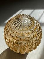 Vintage plafondlamp, amberkleurig glas, Huis en Inrichting, Lampen | Plafondlampen, Glas, Gebruikt, Ophalen of Verzenden