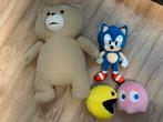 Knuffel ted 2 , sonic , pac-man met spook, Ophalen of Verzenden, Zo goed als nieuw, Overige typen