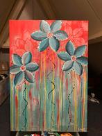 Abstract Bloem Schilderij Acrylverf, Ophalen of Verzenden