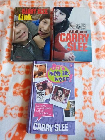 3x Carry Slee boek - Link, Afblijven & Dat heb ik weer beschikbaar voor biedingen