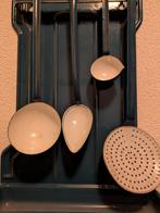 Vintage Emaille Keukengerei Houder met Lepels, Antiek en Kunst, Ophalen of Verzenden