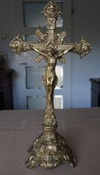Bronzen kruisbeeld uit circa 1890-1900, Antiek en Kunst, Antiek | Religie, Verzenden