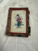 Chinese handgeschilderde rijstpapier tekeningen Qing Dynasty, Antiek en Kunst, Ophalen of Verzenden