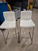 2 bar stoelen wit ikea, Ophalen, Gebruikt