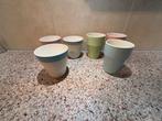Melk bekers Boch in pasteltinten jaren 60., Antiek en Kunst, Antiek | Servies compleet, Ophalen of Verzenden