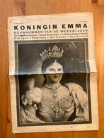 Koningin Emma rouw nummer weekbladen maart 1934, Verzamelen, Gebruikt, Ophalen of Verzenden, Voor 1940, Prent