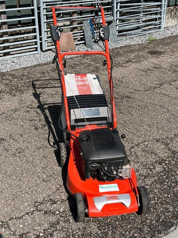 SABO 47-VARIO E, Tuin en Terras, Grasmaaiers, Gebruikt, 40 t/m 49 cm, Opvangzak, Ophalen of Verzenden