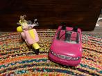 Barbie’s Scooter and convertible Car toy Mattel, Kinderen en Baby's, Speelgoed | Poppen, Ophalen of Verzenden, Zo goed als nieuw