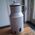 Vintage Emaille Melkkan met Deksel, Ophalen of Verzenden