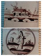 2 mooie oude tegeltjes mangaan, Antiek en Kunst, Ophalen of Verzenden