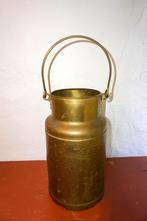 Vintage messing melkkan met handvat * handgemaakte metalen, Ophalen of Verzenden, Koper