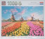 King puzzel Zaanse Schans 1000 pc. zgan, Ophalen of Verzenden, 500 t/m 1500 stukjes, Zo goed als nieuw, Legpuzzel
