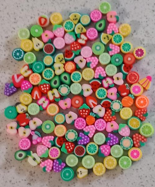 Polymeer fruit mix kralen "nieuw", Hobby en Vrije tijd, Kralen en Sieraden maken, Nieuw, Kraal, Ophalen of Verzenden