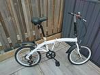 witte vouwfiets, Fietsen en Brommers, Fietsen | Vouwfietsen, Gebruikt, 16 tot 18 inch, Versnellingen, Totaal opvouwbaar