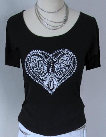 Zwart/witte top van Bandolera. Mt 36 beschikbaar voor biedingen