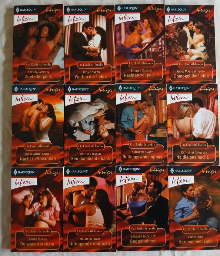 HARLEQUIN INTIEM SERIE DE DANFORTH FAMILIE, Boeken, Romans, Zo goed als nieuw, Nederland, Ophalen of Verzenden