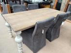 mooie tafel met 4 stoelen, Huis en Inrichting, Stoelen, Ophalen, Overige materialen, Overige kleuren, Zo goed als nieuw