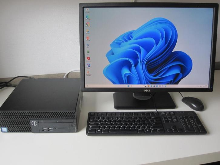 Dell Optiplex 3070 i5-9500 6-core 16gb 256gb SSD+ 1 TB + 24", Computers en Software, Desktop Pc's, Zo goed als nieuw, 4 Ghz of meer