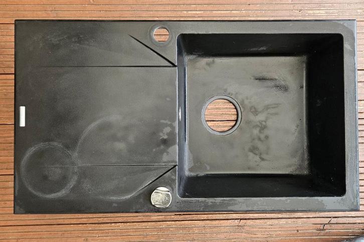 gootsteen zwart 78cm x 44cm, Huis en Inrichting, Keuken | Keukenelementen, Zo goed als nieuw, Minder dan 100 cm, 50 tot 100 cm