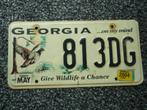 Kentekenplaat licenseplate Georgia Wildlife USA, Verzamelen, Verzenden, Gebruikt, Auto's