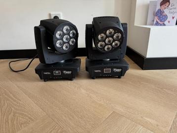 2x Varytec Hero Wash 715 HEX LED Moving Heads beschikbaar voor biedingen
