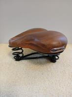 Hygia Lepper leren fietszadel met veren, Gebruikt, Oldtimer, Hygia, Ophalen of Verzenden