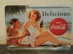 Coca-Cola Metalen plaatje briefkaart. VERZAMELING Vintage, Ophalen of Verzenden, Zo goed als nieuw, Gebruiksvoorwerp