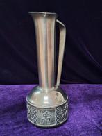 Vintage Noorse Tinnen Vaas met Vikingmotief, Antiek en Kunst, Ophalen of Verzenden