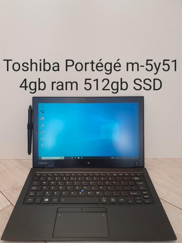 Goede staat: Toshiba Portégé 2 in 1 laptop met touch 512gb, Computers en Software, Windows Laptops, Gebruikt, 12 inch, SSD, 2 tot 3 Ghz