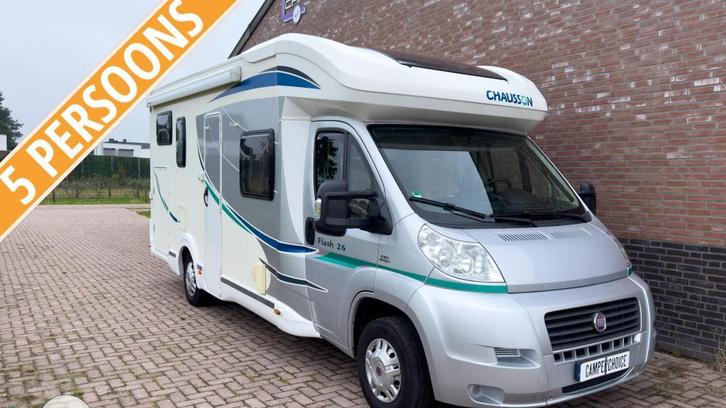 Chausson Flash 26 | 2013 | euro 5 | 93Kkm | 5 persoons |, Caravans en Kamperen, Campers, Bedrijf, tot en met 4, Half-integraal