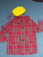 pipo pak clown maat M + pruik geel rode neus en oorbellen, Ophalen of Verzenden, Zo goed als nieuw, Maat 38/40 (M), Kleding