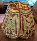 Unieke Indonesische Lampenkap leer 1930., Antiek en Kunst, Antiek | Lampen, Ophalen of Verzenden