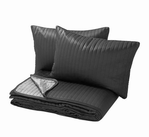 Groot bedsprei IKEA grijs MARIT 260x280 met kussens, Huis en Inrichting, Slaapkamer | Beddengoed, Zo goed als nieuw, Tweepersoons
