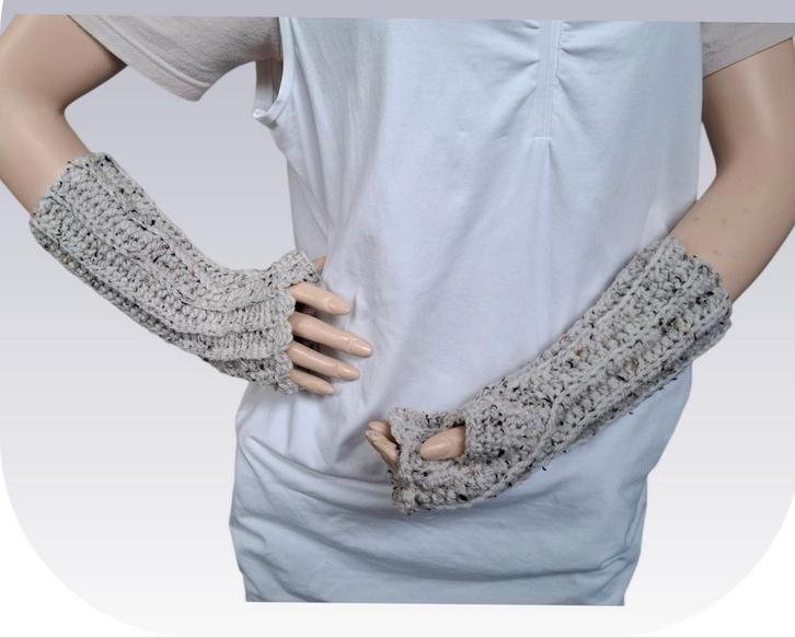 Handgemaakte Gehaakte Polswarmers  color Crème, Kleding | Dames, Mutsen, Sjaals en Handschoenen, Nieuw, Handschoenen, Maat 38/40 (M)