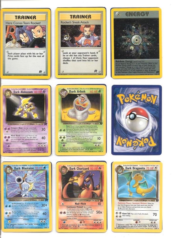 (005) POKeMON kaarten van de serie Team Rocket, Hobby en Vrije tijd, Verzamelkaartspellen | Pokémon, Zo goed als nieuw, Meerdere kaarten