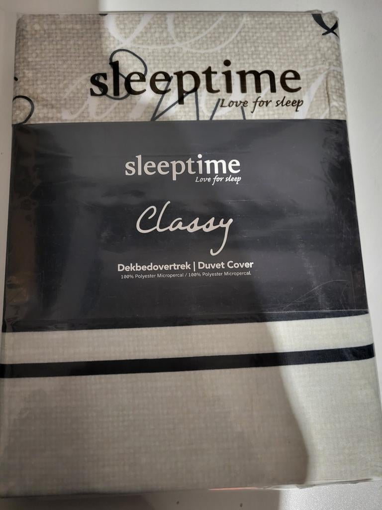 Sleeptime Sweet Doux-White Dekbedovertrek, Huis en Inrichting, Slaapkamer | Beddengoed, Nieuw, Dekbedovertrek, Eenpersoons, Wit