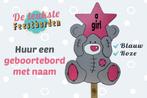 Geboortebord Beer met ster roze geboorteborden huren meisje, Ophalen, Zo goed als nieuw, Geboortebord