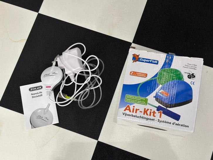 2x Luchtpomp / Zuurstofpomp – Zolux & Superfish, Dieren en Toebehoren, Vissen | Aquaria en Toebehoren, Gebruikt, Filter of Co2
