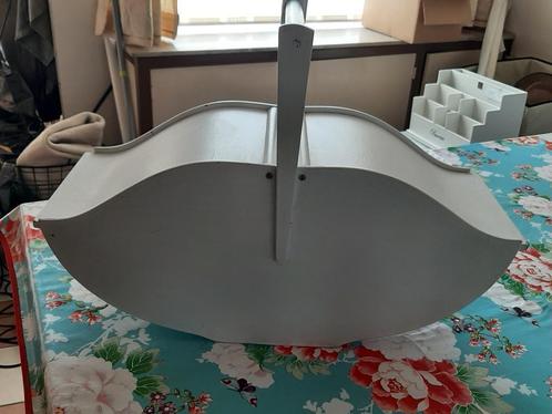 Houten opbergmand, handwerkmand, Huis en Inrichting, Woonaccessoires | Schalen en Manden, Gebruikt, Mand, Overige vormen, Hout
