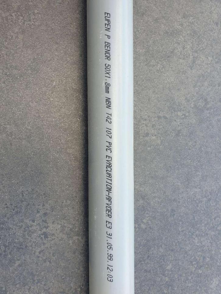 PVC afvoerbuis L 221,5cm D 50 x 1,8mm NBN T42 107 PVC AFVOER, Doe-het-zelf en Verbouw, Buizen en Afvoer, Pvc, Minder dan 2 meter