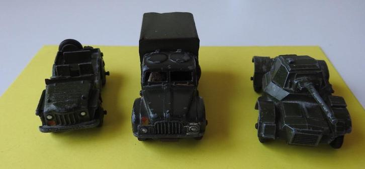 3 Leger autootjes., Verzamelen, Militaria | Algemeen, Landmacht, Overige typen, Nederland, Verzenden