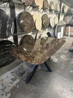 Deens ovale eettafel MOET WEG - emperador marmer - 180x90 cm, Overige materialen, Zo goed als nieuw, Vijf personen of meer, 150 tot 200 cm