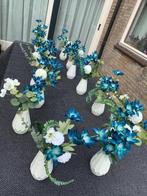 Vaasjes met bloemenvulling, Hobby en Vrije tijd, Feestartikelen | Verhuur, Ophalen, Zo goed als nieuw, Geboorte of Huwelijk