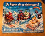 Aluminium bord - Kippen op wintersport. Eieren, Ophalen of Verzenden, Nieuw