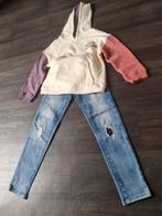 Skinny Jeans & Hoody - Maat 128, Ophalen of Verzenden, Gebruikt, Denim Co, Meisje